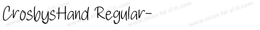 CrosbysHand Regular字体转换